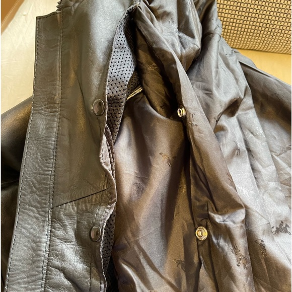 Metro 1 by Superior Vintage Black Leather Bomber Jacket Coat - Picture 12 of 15